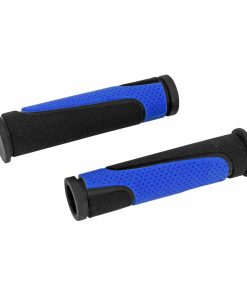 Poignee VTT Newton Rubber Noir-Bleu L125mm (Paire)