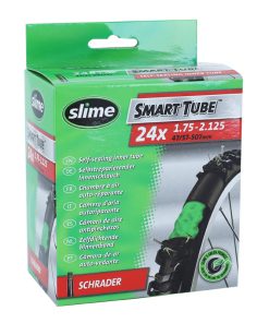 Chambre a Air Velo 24 X 1.75-2.10 Slime Valve Schrader Obus Demontable Avec Liquide Anti-Crevaison