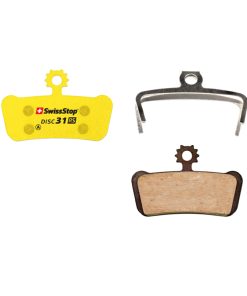 Plaquette de Frein VTT Avid Xo Trail, Elixir 9 et Elixir 7 Trail, SRAM G2 Ultimate et Rsc, Guide Ultimate, Rsc, Rs, R, T (Swissstop Organic Silence - Disc 31Rs) (Paire Sur Carte)