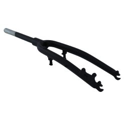 Fourche VTC 700X35 Rigide Alu Noir Compatible V-Brake-Disque Pivot Lisse 1''1-8-28,6 Exterieur 280mm (Avec Rehausse Pivot 40mm Pour Remplacer Une Fourche Suspendu)