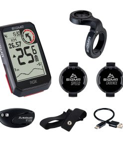 Compteur Sigma Rox4.0 Gps Noir Altimetre (Pack Complet Avec Gps, Emetteur Vitesse, Cardio, Cadence Pedalage)