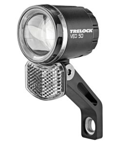 Eclairage Velo Vae - E-Bike Avant Sur Fourche Trelock Ls380 Bike-I 6-12V 50Lux Noir - Pour Voir A 70M et Visible A 4Kms