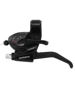 Levier-Manette VTT Patin Shimano Stef41 Gauche 3V. Noir V-Brake 2 Doigts