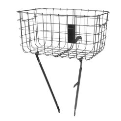 Panier Velo Avant Basil Robin Acier Chrome Reglable 28''-26" (Poids Maxi 10 Kg) (47X31X25)