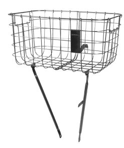 Panier Velo Avant Basil Robin Acier Chrome Reglable 28''-26" (Poids Maxi 10 Kg) (47X31X25)