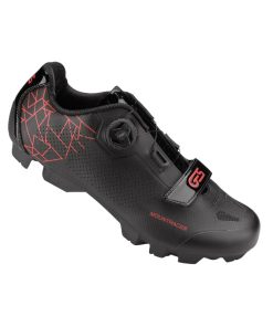Chaussure VTT Ges Mountracer2 Noir-Rouge T42 Fixation Microclip Atop-Velcro Compatible SPD (Paire)
