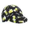 Casquette Velo Deco Biere Noir - Jaune
