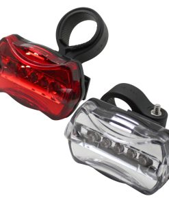 Eclairage Velo A Pile Kit Sur Cintre Guidon-Tige de Selle Gravity A Leds (Kit 2 Pieces) Noir