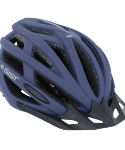 Casque Velo Adulte Gist E-Bike Planet Urban Bleu Mat In-Mold Taille 52-58 Reglage Molette 212Grs - Eclairage Integre