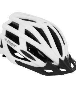 Casque Velo Adulte Gist E-Bike Planet Urban Blanc Mat In-Mold Taille 56-62 Reglage Molette 212Grs - Eclairage Integre