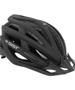 Casque Velo Adulte Gist E-Bike Planet Urban Noir Mat In-Mold Taille 56-62 Reglage Molette 212Grs - Eclairage Integre