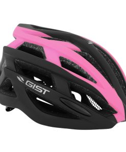 Casque Velo Adulte Gist Route Planet Noir-Rose Mat In-Mold Taille 58-62 Reglage Molette 212Grs
