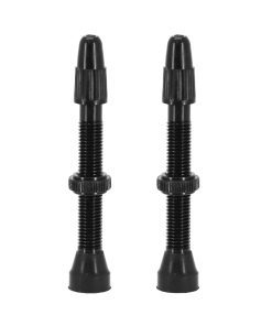 Valve de Pneu Tubeless Presta Vittoria 40 mm Alu Noir Obus Demontable (Vendu A La Paire Sur Carte)