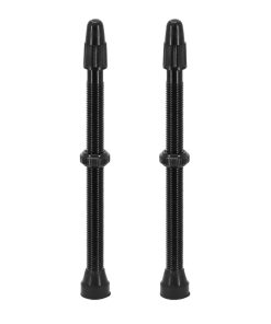 Valve de Pneu Tubeless Presta Vittoria 80 mm Alu Noir Obus Demontable (Vendu A La Paire Sur Carte)