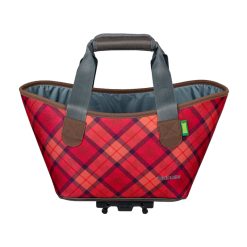 Panier-Sac A Main Velo Racktime Agnetha Rouge Fixation Porte Bagage (L 34Cm X L 26Cm X H 37Cm) - Compatible Systeme Racktime Snapit