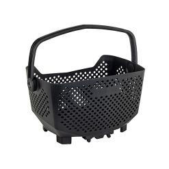 Panier Arriere Plastique Racktime Bask It Noir Avec Anse Sur Porte Bagage (43X24X29 Cm) - Compatible Systeme Racktime Snapit