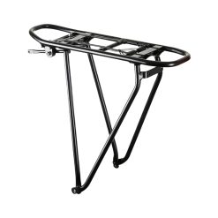 Porte Bagage Velo Arriere A Tringles Racktime Eco Noir 28" Compatible Systeme Racktime -Poids Maxi 25Kgs- Avec Pince Ressort