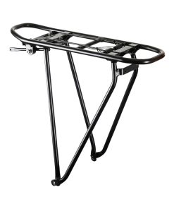 Porte Bagage Velo Arriere A Tringles Racktime Eco Noir 28" Compatible Systeme Racktime -Poids Maxi 25Kgs- Avec Pince Ressort