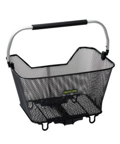 Panier Arriere Fil Acier Racktime Bask It 2.0 Noir Avec Anse Sur Porte Bagage (43X29X31 Cm) - Compatible Systeme Racktime Snapit 2.0 (Version Apres 2021 Monte Chez Scott)
