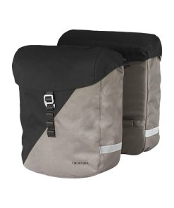 Sacoche Arriere Velo Double Racktime Vida 2.0 24L Noir et Pierre (43X14X36Cm) - Compatible Systeme Racktime Snapit 2.0 (Nouvelle Version Apres 2021 Monte Chez Scott)