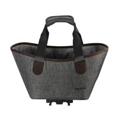 Panier-Sac A Main Velo Racktime Agnetha Gris Fixation Porte Bagage (L 34Cm X L 26Cm X H 37Cm) - Compatible Systeme Racktime Snapit