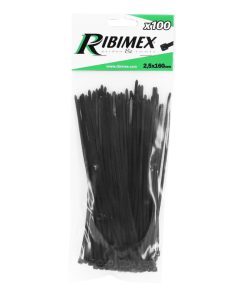 Collier de Serrage Nylon Type Rilsan 2,5X160mm Noir (Par 100)