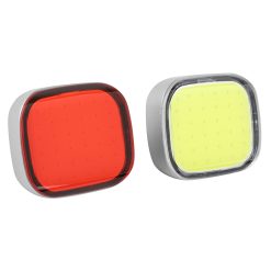 Eclairage Velo Usb Kit Newton 36B Sur Cintre Guidon-Tige de Selle Leds Noir (Livre Avec Fixations) Grande Visibilite - Rechargeable Usb