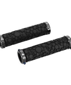 Poignee VTT Bike Ribbon Bubble Noir 22mm Gel Double Serrage Chc (Paire)