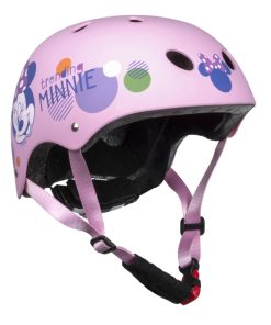 Casque Velo Enfant Disney V3 Minnie Rose Avec Molette Reglage Taille 54-58 (Vendu Sur Carte)