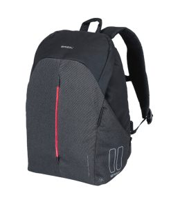 Sacoche Arriere Sac A Dos Velo Laterale Basil B-Safe Nordlicht Gris Graphite 13L Waterproof Fixation Hook Sur Porte Bagage Avec Eclairage Integre Led Fixe-Clignotant