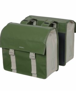 Sacoche Arriere Velo Double Basil Urban Load Impermeable Vert - Sable 48-53L (41X18X46Cm) Waterproof