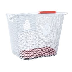 Panier Avant Acier Nid Abeille Hapo.G Blanc ( Cm) -Vendu Avec Fixation Dmts Vae - E-Bike (Largeur Interieure Fixation Pour Vae - 8Cm)