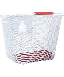 Panier Avant Acier Nid Abeille Hapo.G Blanc ( Cm) -Vendu Avec Fixation Dmts Vae - E-Bike (Largeur Interieure Fixation Pour Vae - 8Cm)