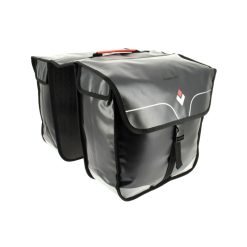 Sacoche Arriere Velo Double Rigide Hapo.G 32L Noir Waterproof Fixation Velcros Sur Porte Bagage