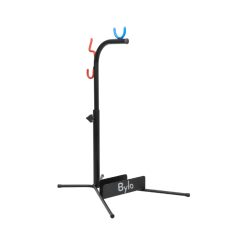Presentoir-Support 2 Velos Gravity Loby Foot Sur Roue et Base Arriere Noir