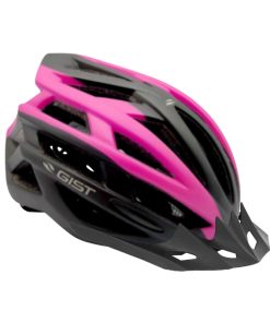 Casque Velo Adulte Gist E-Bike Planet Urban Noir-Rose In-Mold Taille 52-58 Reglage Molette 212Grs - Eclairage Integre