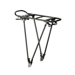 Porte Bagage Velo Arriere A Tringles Racktime Fold It Noir Reglable 24-29" Compatible Systeme Racktime -Poids Maxi 25Kgs