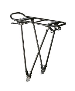 Porte Bagage Velo Arriere A Tringles Racktime Fold It Noir Reglable 24-29" Compatible Systeme Racktime -Poids Maxi 25Kgs