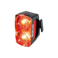 Eclairage Velo Usb Arriere Sur Tige de Selle Sigma Buster Rl 150 (Eclairage Continu - Autonomie 20H) Noir - Visible 2000M