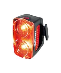 Eclairage Velo Usb Arriere Sur Tige de Selle Sigma Buster Rl 150 (Eclairage Continu - Autonomie 20H) Noir - Visible 2000M