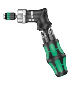 Tournevis Porte Embout Pistolet Cle A Cliquet Wera 17 mm (Vendu Avec 6 Embouts : 4 Hexagone + 2 Torx) -Marque Allemande Pour Les Ateliers-