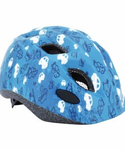 Casque Velo Enfant Polisport Fun Trip Bleu Taille 48-52Cm Avec Molette et Eclairage Led (Vendu Sur Carte)