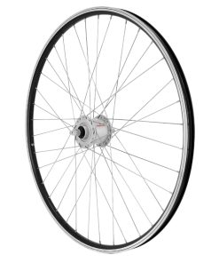 Roue VTC Patin 700 X 35 - 28" Er10 Noir Avant Moyeu Ecrou Shimano Argent Dynamo 6 Volt-3W (Eclairage Avant et Arriere) Jante 19C