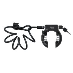 Antivol Velo Fer A Cheval Axa Solid Noir Avec Cable Plug Diam 10 mm 1.50M - Securite Niveau 11-15