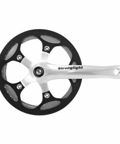 Pedalier City Stronglight 8V. Impact R Argent 170mm 44 Dents Avec Carter Pour Transmission Sans Tendeur de Chaine Pour Moyeux Vitesses Integrees (Axe Carre 127mm)