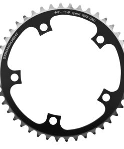 Plateau Route 5 Branches D.130 Stronglight 44 Dents Interieur Noir Alu 7075 Type Shimano 9-10V.
