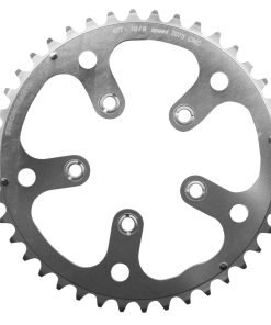 Plateau Route 5 Branches D.130 Stronglight 42 Dents Porteur Argent D.74 Alu 7075 Type Shimano 9-10V.