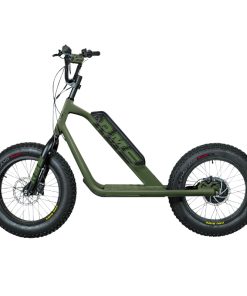 Trottinette Électrique RMS Bike 20F-X Kaki RAL 6003 Moteur 500 W Homologué NF EN 1476 (Dim. 1,78 x 0,83 x 1,18 m) – Made in France