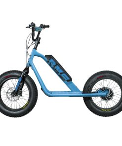 Trottinette Électrique RMS Bike 20F-X Bleu Clair RAL 5012 Moteur 500 W Homologué NF EN 1476 (Dim. 1,78 x 0,83 x 1,18 m) – Made in France