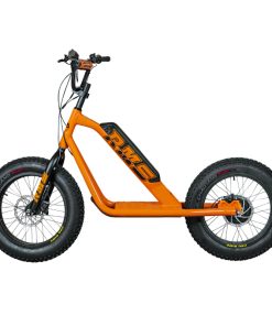 Trottinette Électrique RMS Bike 20F-X Orange RAL 2008 Moteur 500 W Homologué NF EN 1476 (Dim. 1,78 x 0,83 x 1,18 m) – Made in France